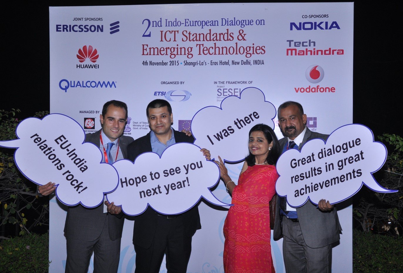 2nd Indo-European Dialogue on ICT Standards & Emerging Technologies organized by SESEI 4th November 2015