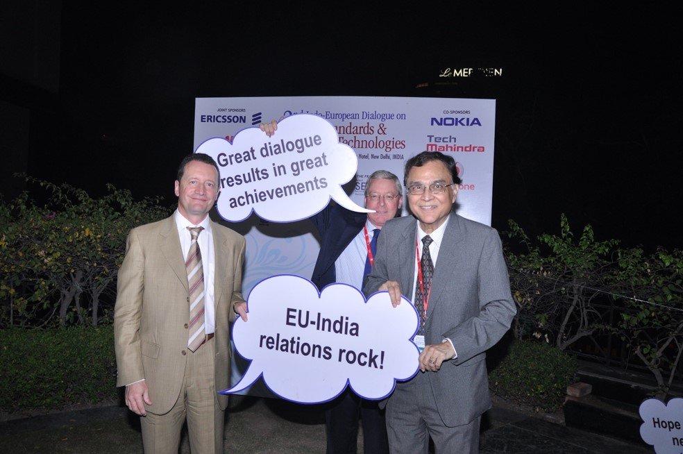DG and CTO ETSI with Secretary General TSDSI at 2nd Indo-European Dialogue on ICT Standards & Emerging Technologies organized by SESEI 4th November 2015